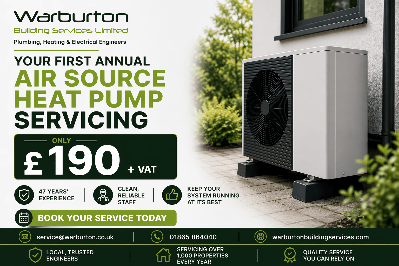 Air Source Heat Pump Servicing Offer!